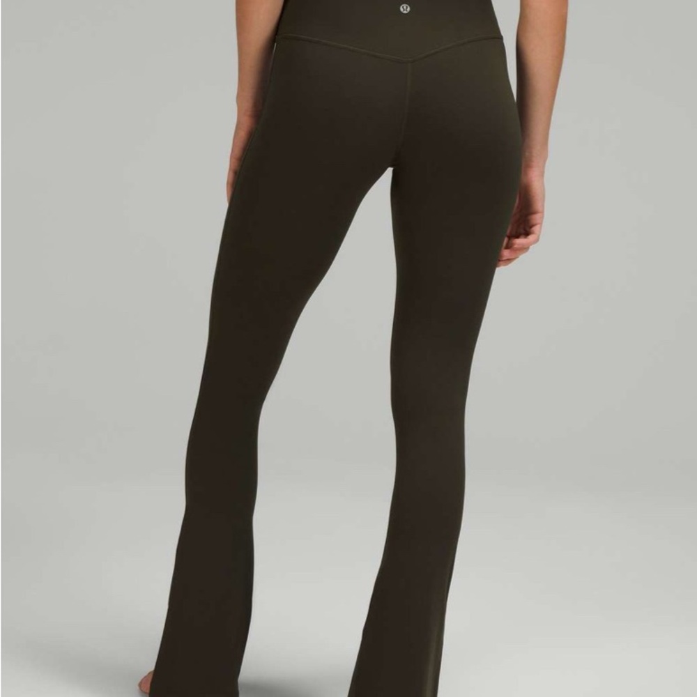 ✨🍋Lululemon Align High-Rise Mini Flare Pant 32" Dark Olive size 4